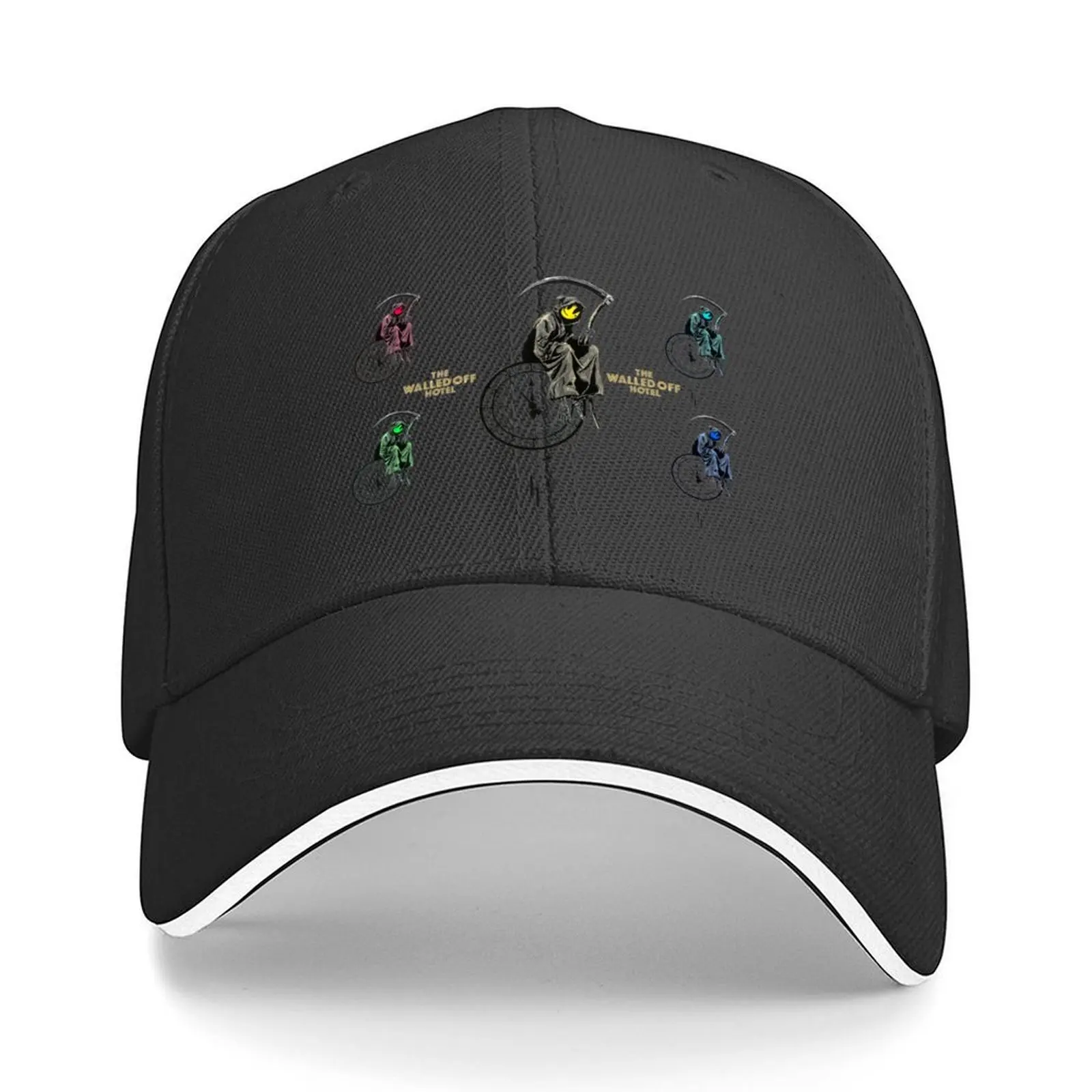 

The Walled off hotel, Banksy, Grin Reaper-Mix Colors. Baseball Cap custom Hat Beach Hat men men's big size hat Mens Women's