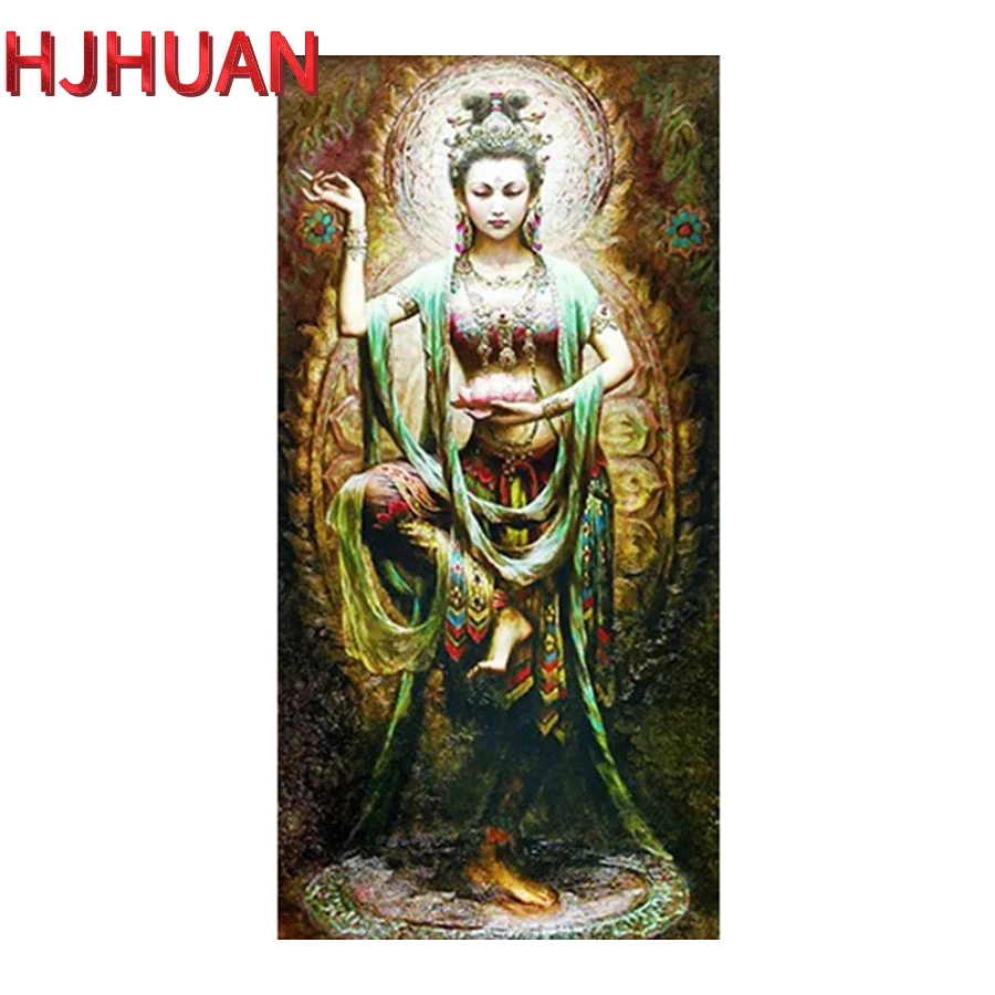 Diamond Embroidery Buddhist Goddess, 5D DIY Diamond Painting, Cross Stitch Kits, Mosaic Home Decoration, Christmas Gift