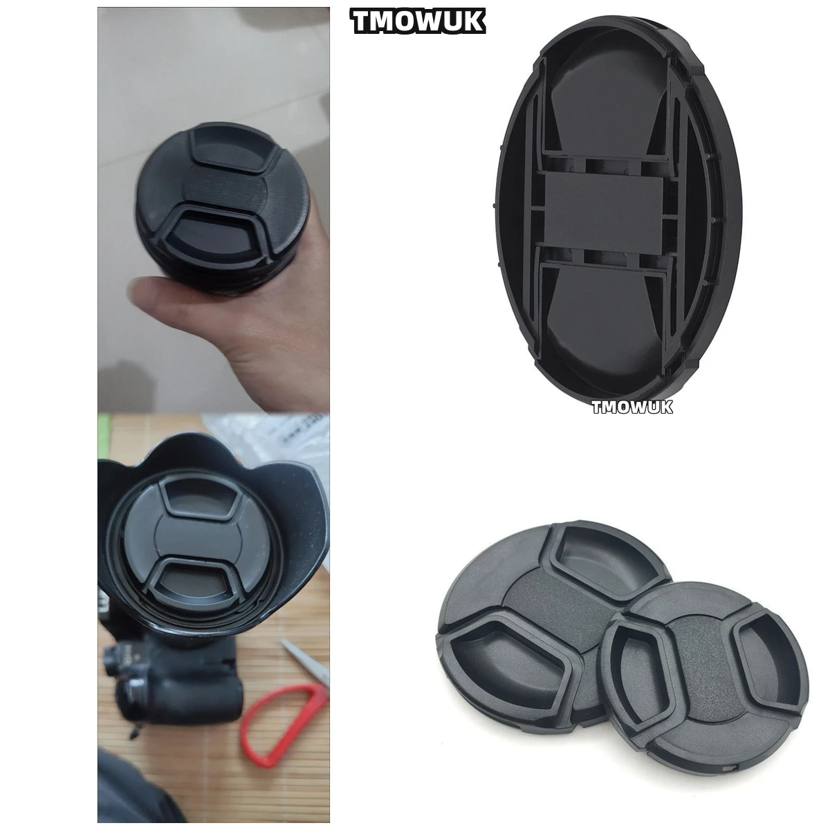 

For FUJIFILM X-Pro3 X-T100 X-M6 X-E5 X-A3 X-H2S X-T200 GFX 50S X-T60 X100VII Camera Lens Cap Protective Cover Center Pinch Snap-