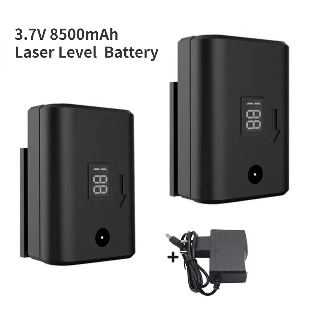 8500mAh Laser Level Lithium Battery Chargeable High Power Digital Battery for 8/12 Line/16 Line Strong Green Laser Level Tool