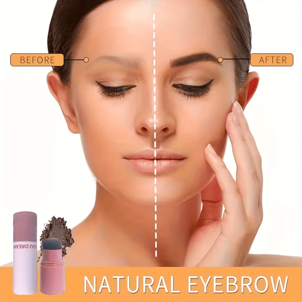 مجموعة حواجب وشعر كاملة 2 في 1 - ختم حواجب مع 10 قوالب وفرشاة، مقاومة للماء وتدوم طويلاً، للجنسين