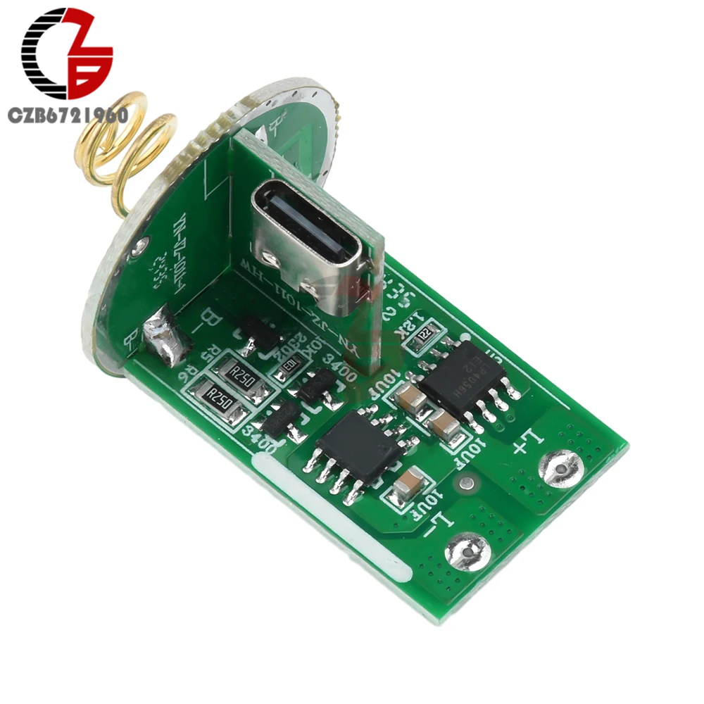 3-4.2V LED Scheda di Azionamento Tipo-c Micro USB di Ricarica Torcia Elettrica Interruttore di Azionamento PCB Circuito Kit Luce FAI DA TE per 18650 26650 Batteria