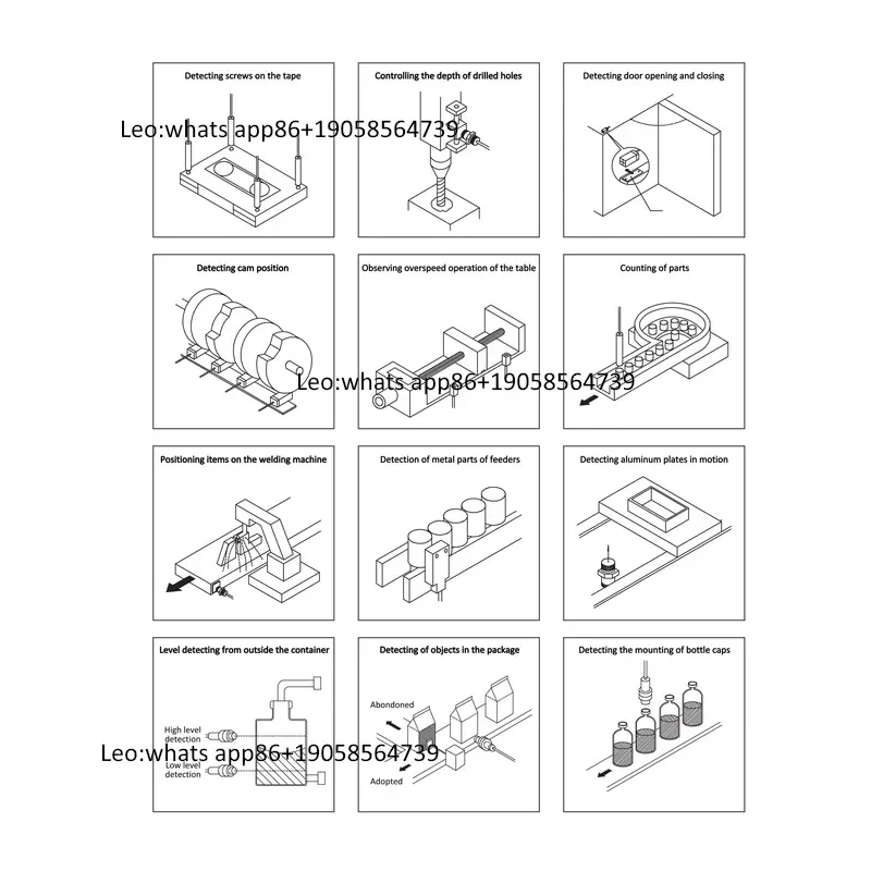 CLJ-A Series All Sizes Metal Inductive Proximity Switches with Thread, NPN PNP DC Output for Industrial Machines