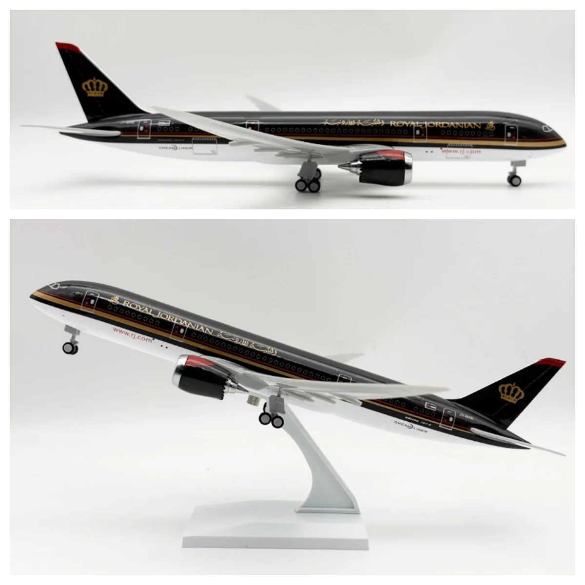30cm diecast Resin Airplane Model for Jordan B787 Model airplanes with Display Stand for Adults Planes Aviation Gifts Collection