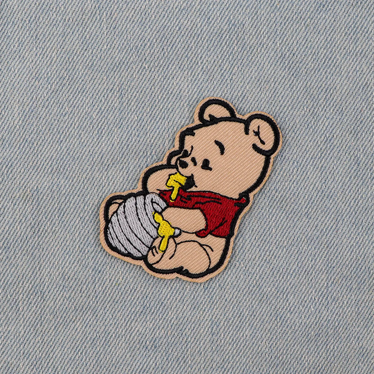 Cute Cartoon Bear Embroidery Patch Iron On Patches For Clothing Thermoadhesive Patches For Clothes Jackets Sew DIY Stickers