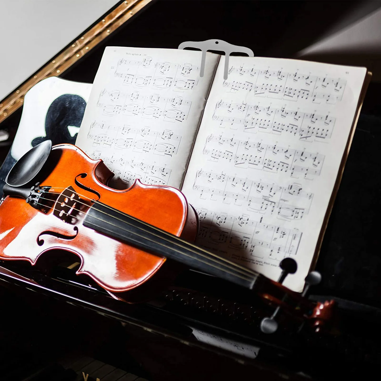 

4pcs Music Page Holder Clips Alloy Metal Wind Resistant Durable Holder For Piano Sheets Speech Notes Guitar Accessories