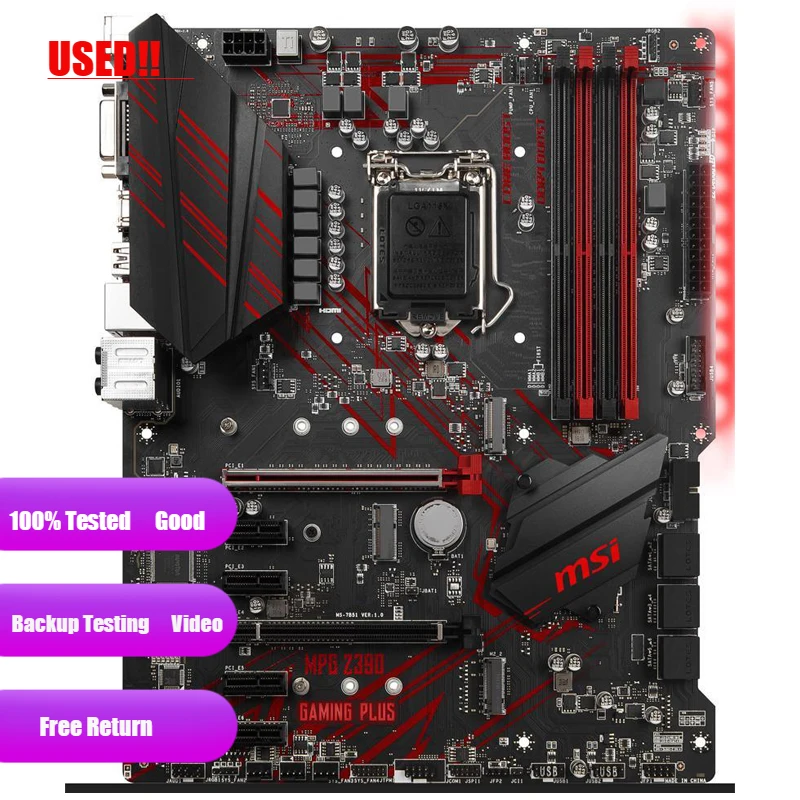 Imagem -02 - Msi-mpg Z390 Gaming Plus Placa-mãe Lga 1151 com Intel Z390 Sata gb s Atx