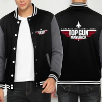 Top Gun Maverick-Camiseta de béisbol con estampado para hombre, ropa deportiva cómoda y holgada Y2K, ropa deportiva de moda, ropa de calle informal de Hip Hop para otoño