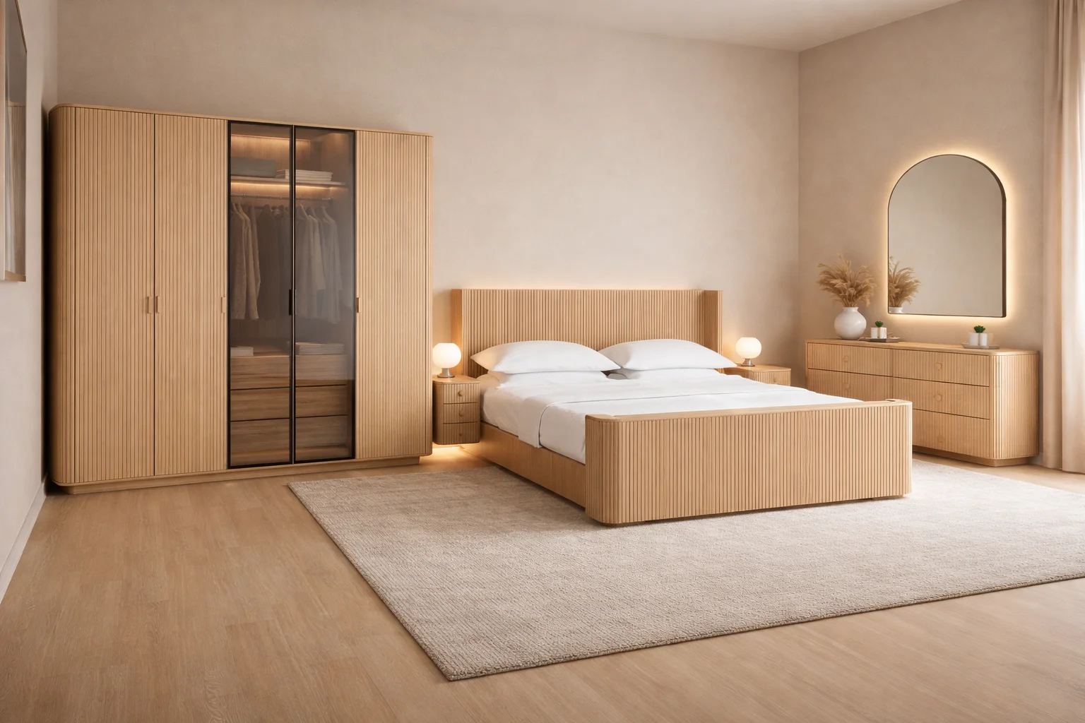 ！@Luxury Adjustable Convertible King Size Soft Bed Frame Set with Mango Wood Chenille Upholstery for Modern Hotel Home Bedrooms