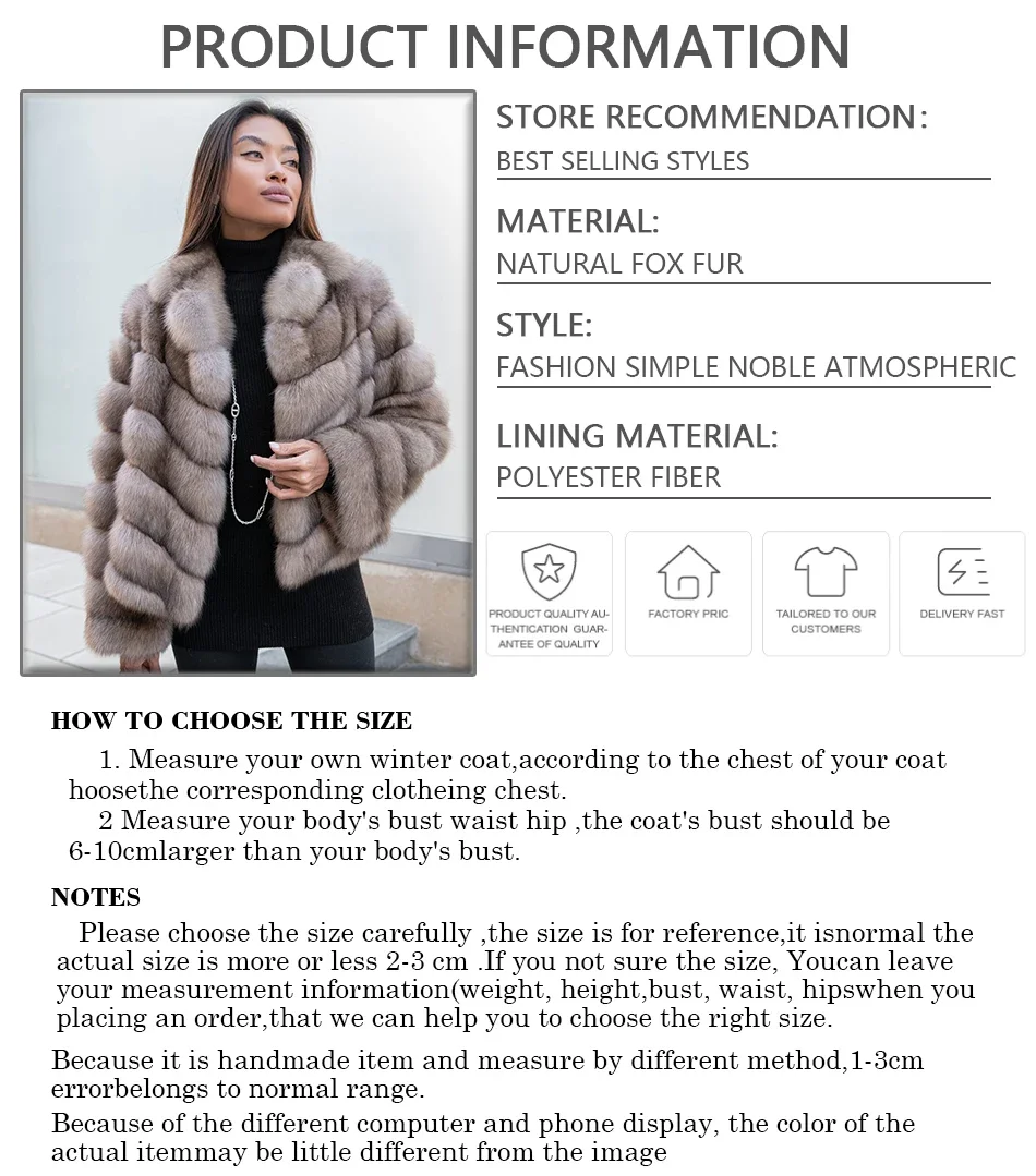 Real Fur Jackets Womens Genuine Fox Fur Jackets Short Warm Winter Jackets Ladies Fashion Luxury Clothing