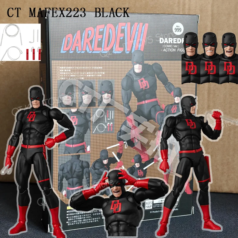 

New Mafex 223 Ct Toys Daredevil Black Figure Anime Daredevil Comic Version Action Figures Pvc Collection Toy Christmas Gift