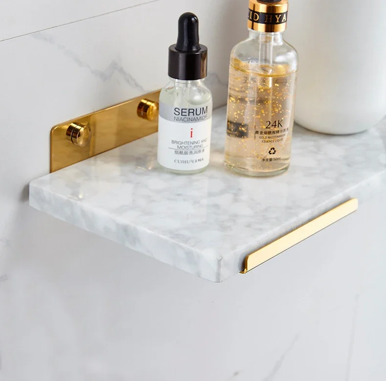 Einzigartiges Design Marmor Bad zubehör Gold Bad Handtuch halter Set