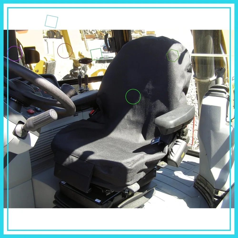 

Tractor Backhoe Loader Heavy Equipment Low Back Seat Cover - 20x20, Heavy Duty Canvas