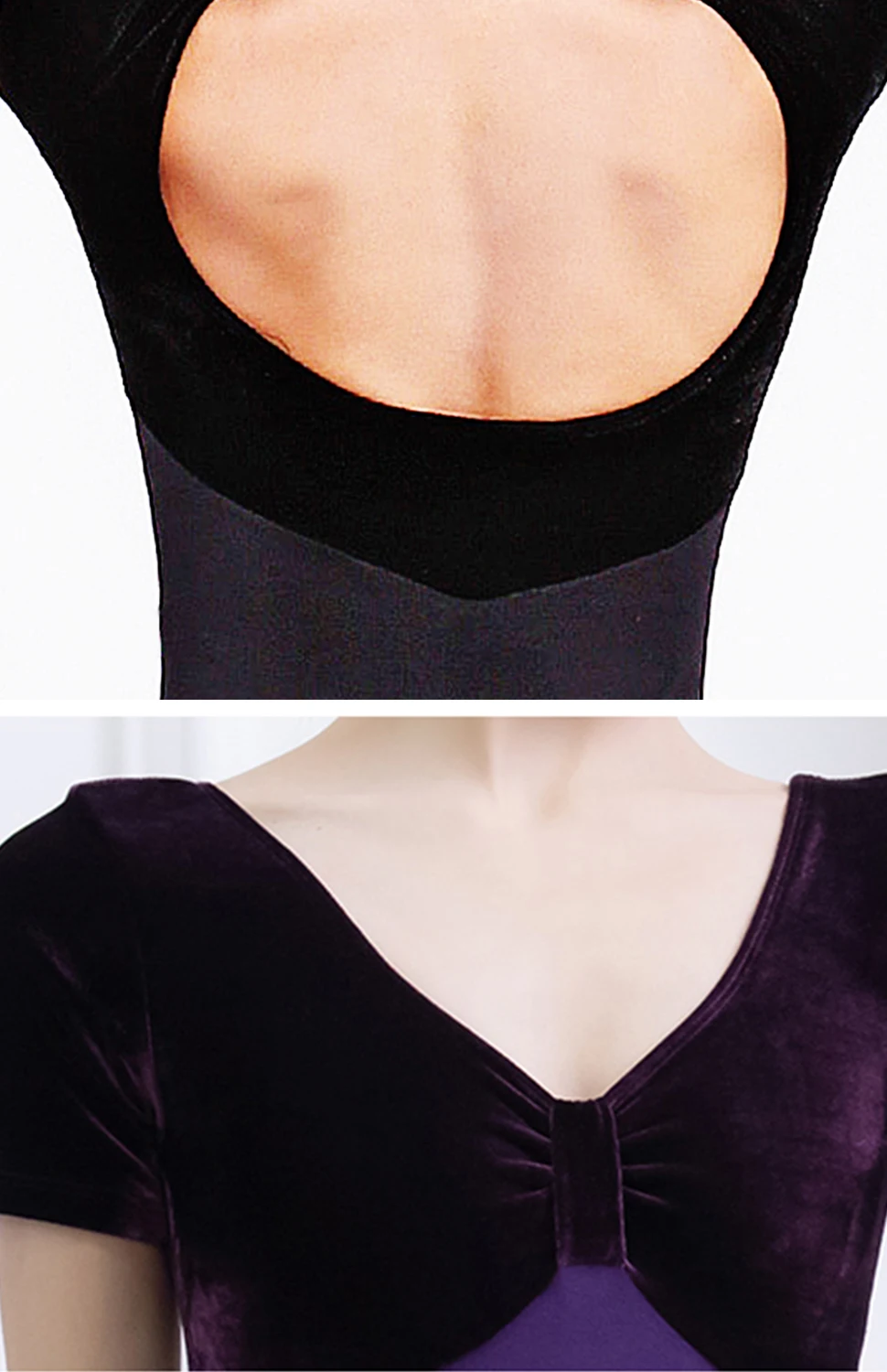 ياقة جناح ثيابات قصيرة الأكمام للنساء ، ملابس تدريب على الرقص الجمباز ، مريحة لممارسة الباليه ، مثالية أساسية للطلاب