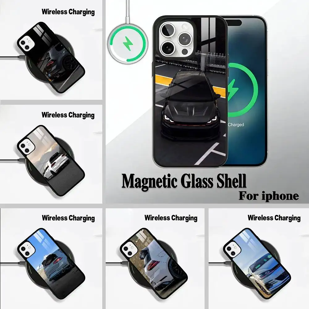 

Car -G-Golf R 7 GTI For IPhone17 16 15 14 13 12 11 Plus Pro Max Plus Wireless Charger Phone Case