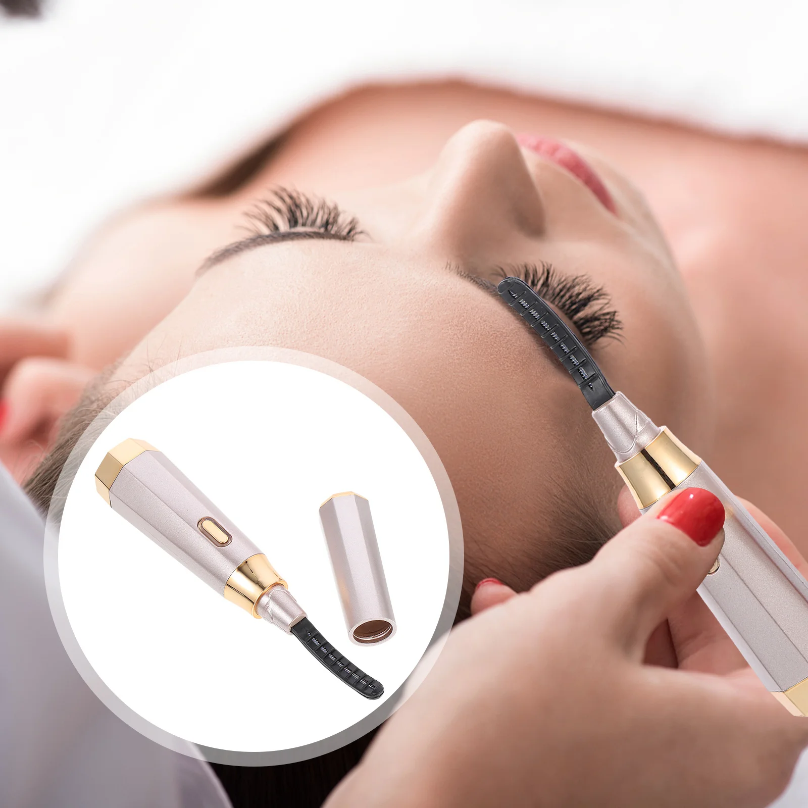 

Electric Heating Eyelash Curler USB Rechargeable Quick Curling Women Girls Gift Safe Durable Easy Carry for Travel