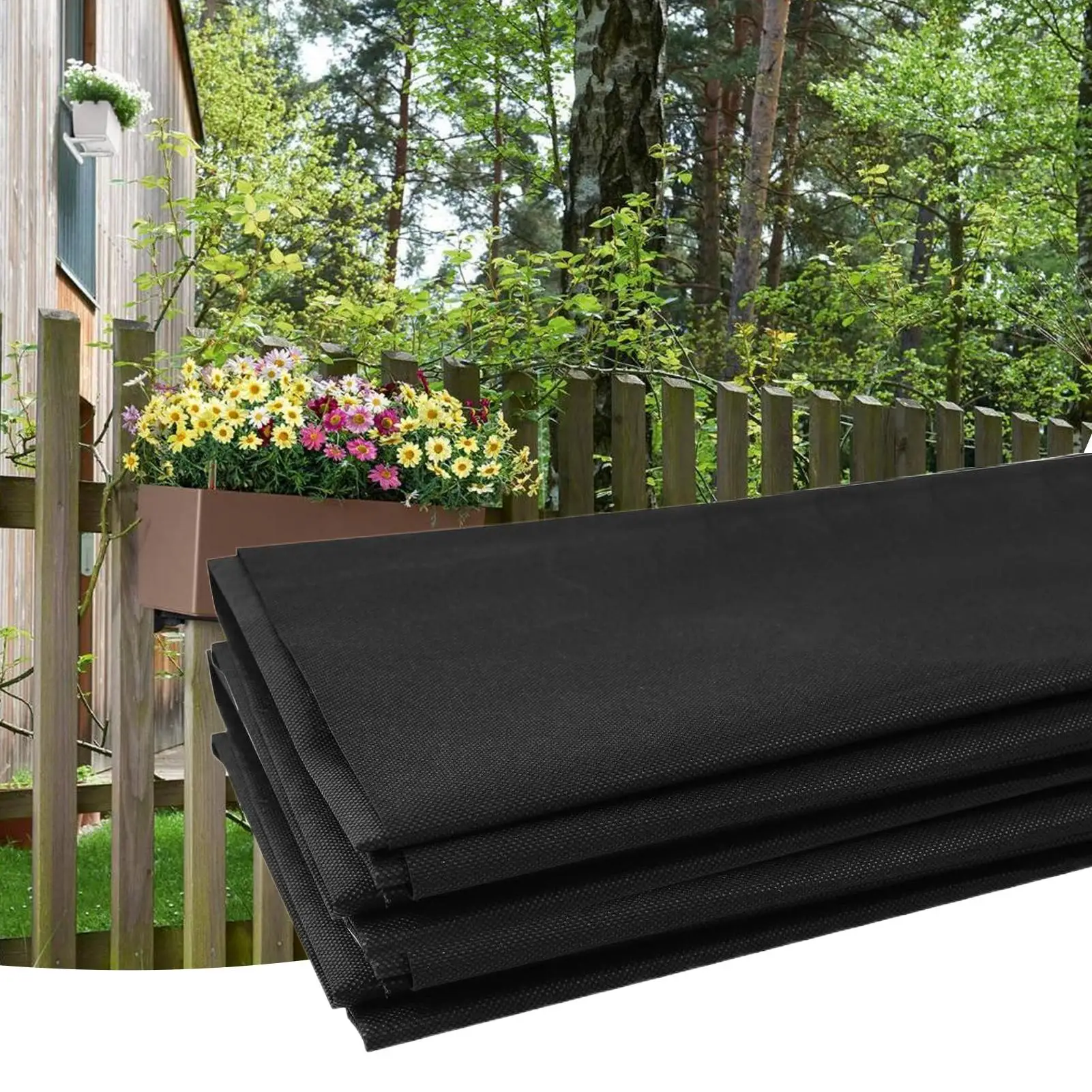 Garden Fabric Grass Barrier Ground Cover Recyclable Breathable Waterproof Gardening Pots & Planter Accessories