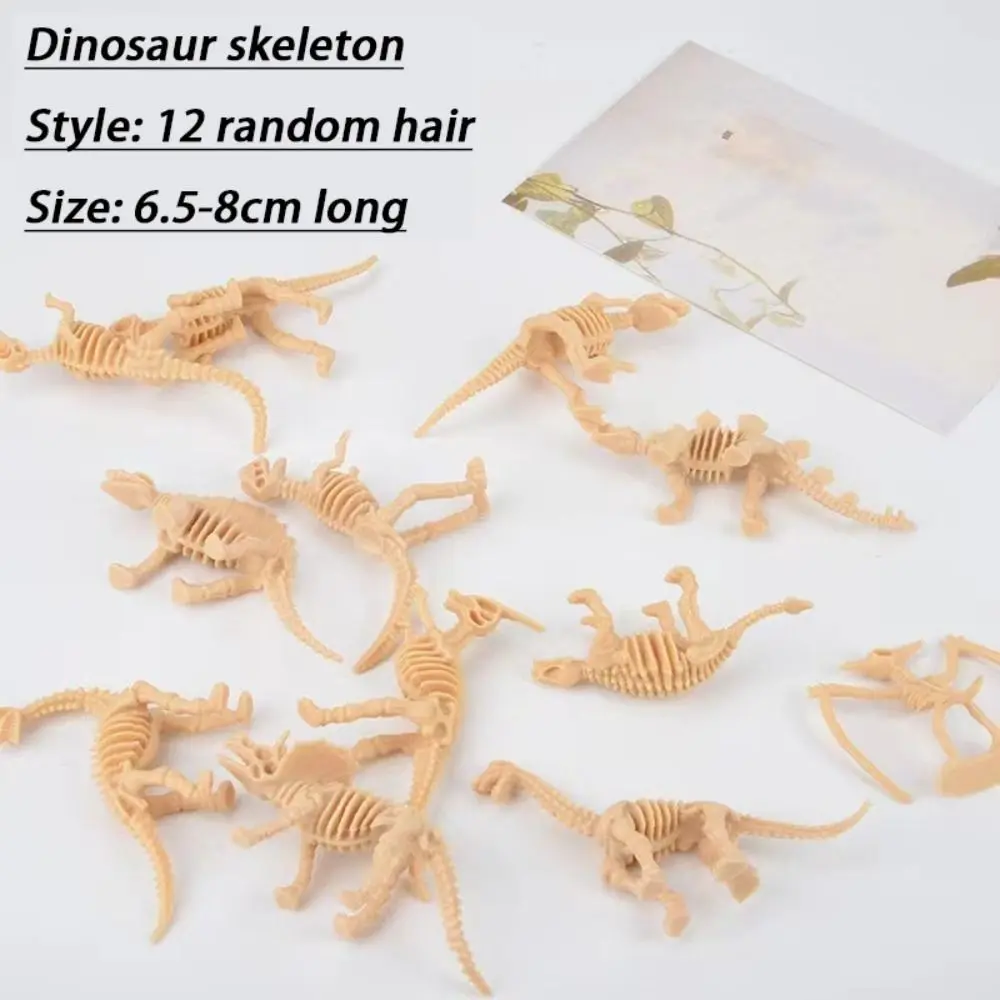 6 Stück PVC Dinosaurier Spielzeug Actionfiguren Interaktives Dinosaurier Set Dinosaurier Skelett Sammlung Spielzeug Kunststoff