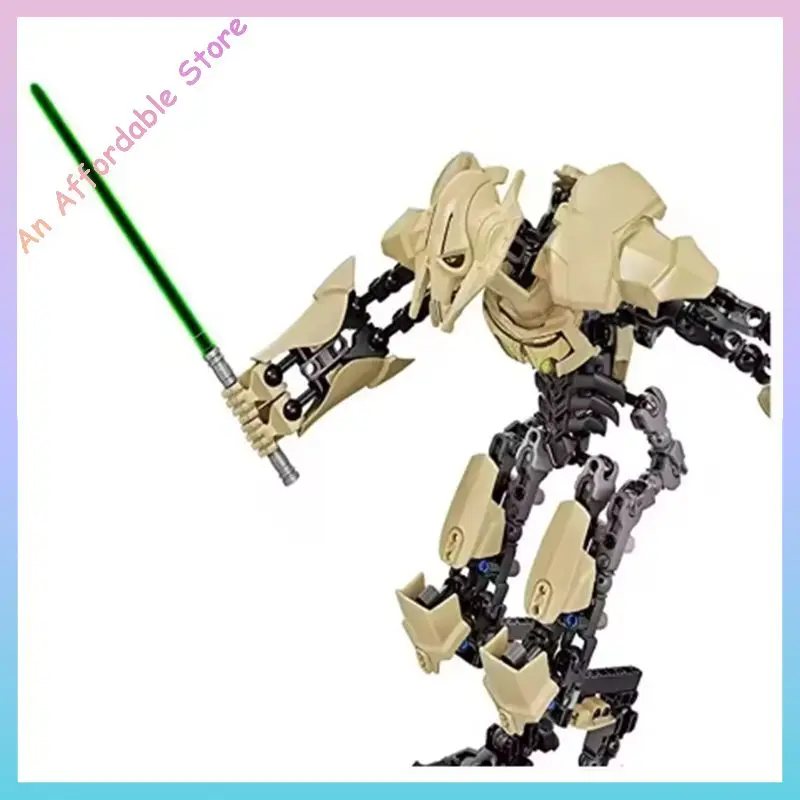 Figurka Anime Grievous z Sabre Laserem, Robot, Model do Budowania, Klocki, Prezent, 32 cm, Ksz714 éToile Jouet