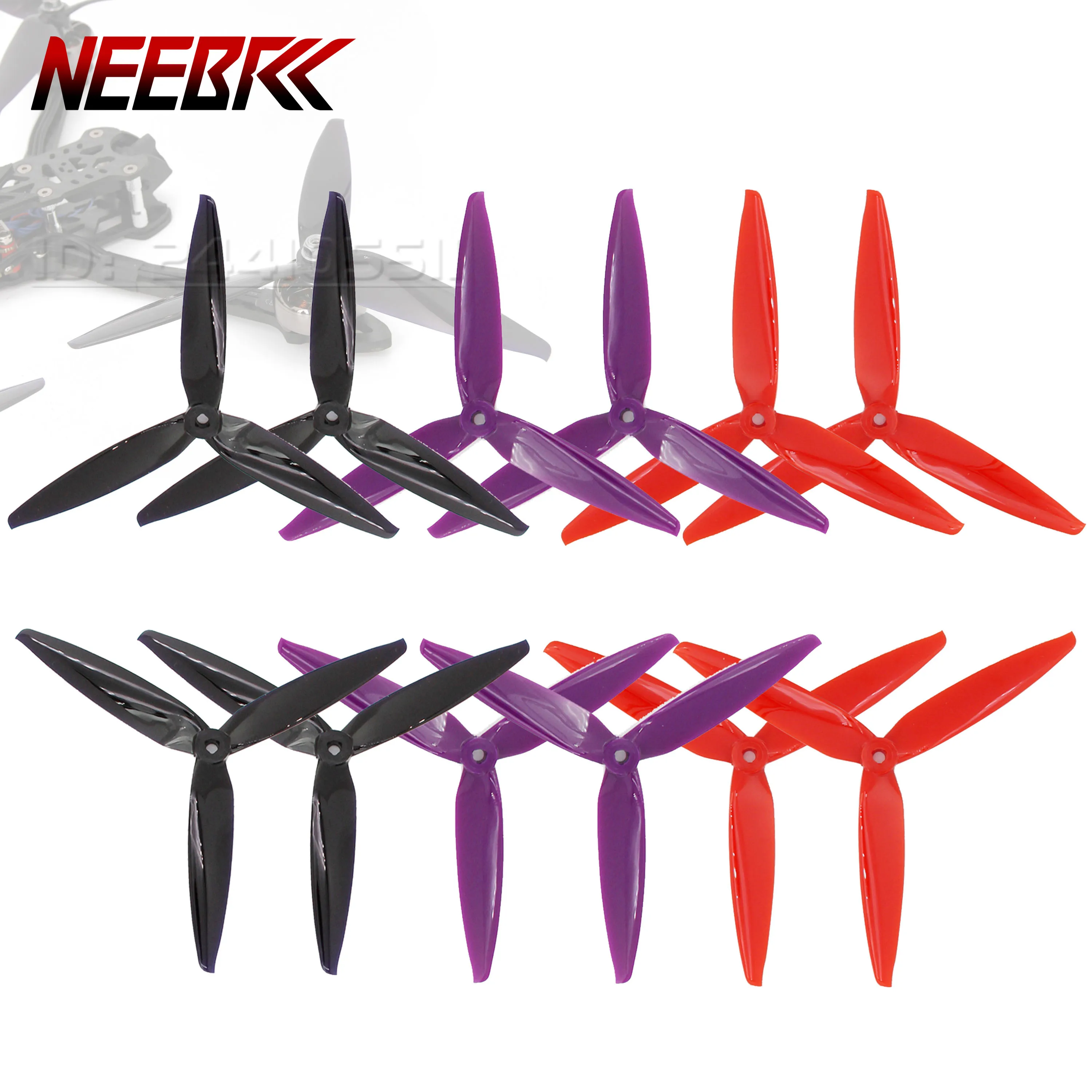 

7040 7-дюймовые пропеллеры 2CW 2CCW, 3-лопастные малошумные лопасти Mark4 APEX FPV для радиоуправляемого гоночного дрона, квадрокоптера, сделай сам 2806.5 2807, часть двигателя