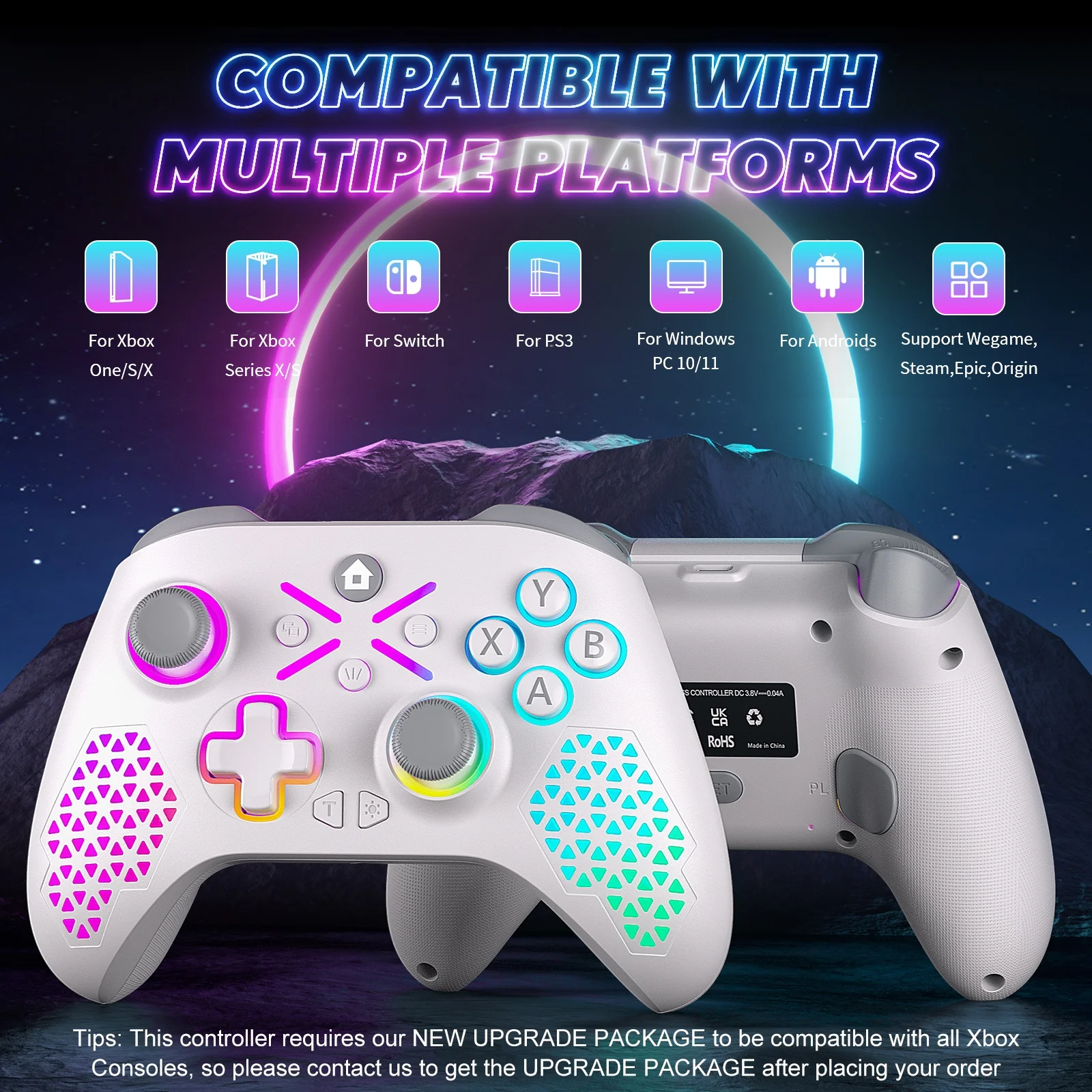 وحدة تحكم لأجهزة Xbox ONE جميع السلاسل/Android/PC Gamepad اللاسلكية 2.4G تدعم ألعاب منصة Steam/Wegame/Epic/Origin