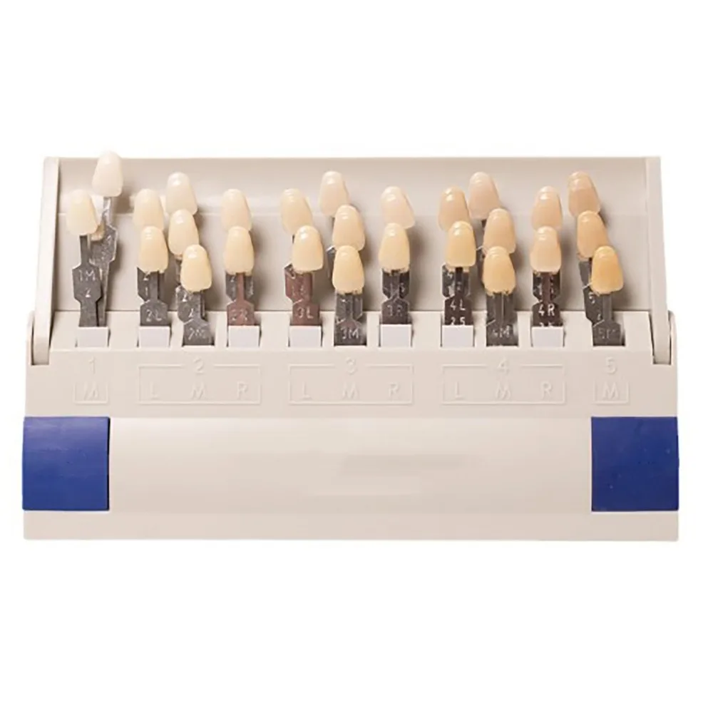 16 Colors Teeth Shade Guide 3D Master Individually Removable Teeth Whitening Guide Colorimetric Plate Vita Tooth