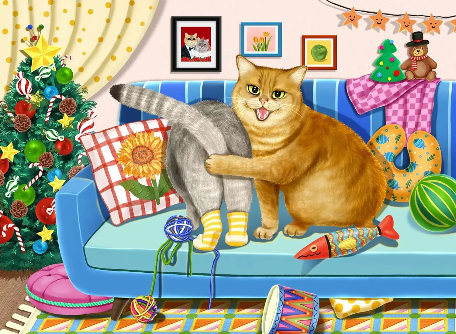 

1314/1000/520 шт. Пазлы для защиты BF Cat Say NO Пазлы для Gameroom Спальня Сложные семейные игры для активного отдыха