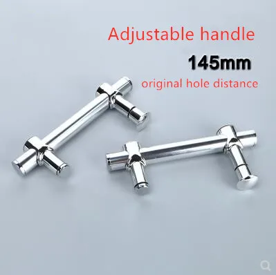 Bathroom Glass Door Handle , Hole Distance Adjustable Shower Room Handle, Shower Door Handle 145mm