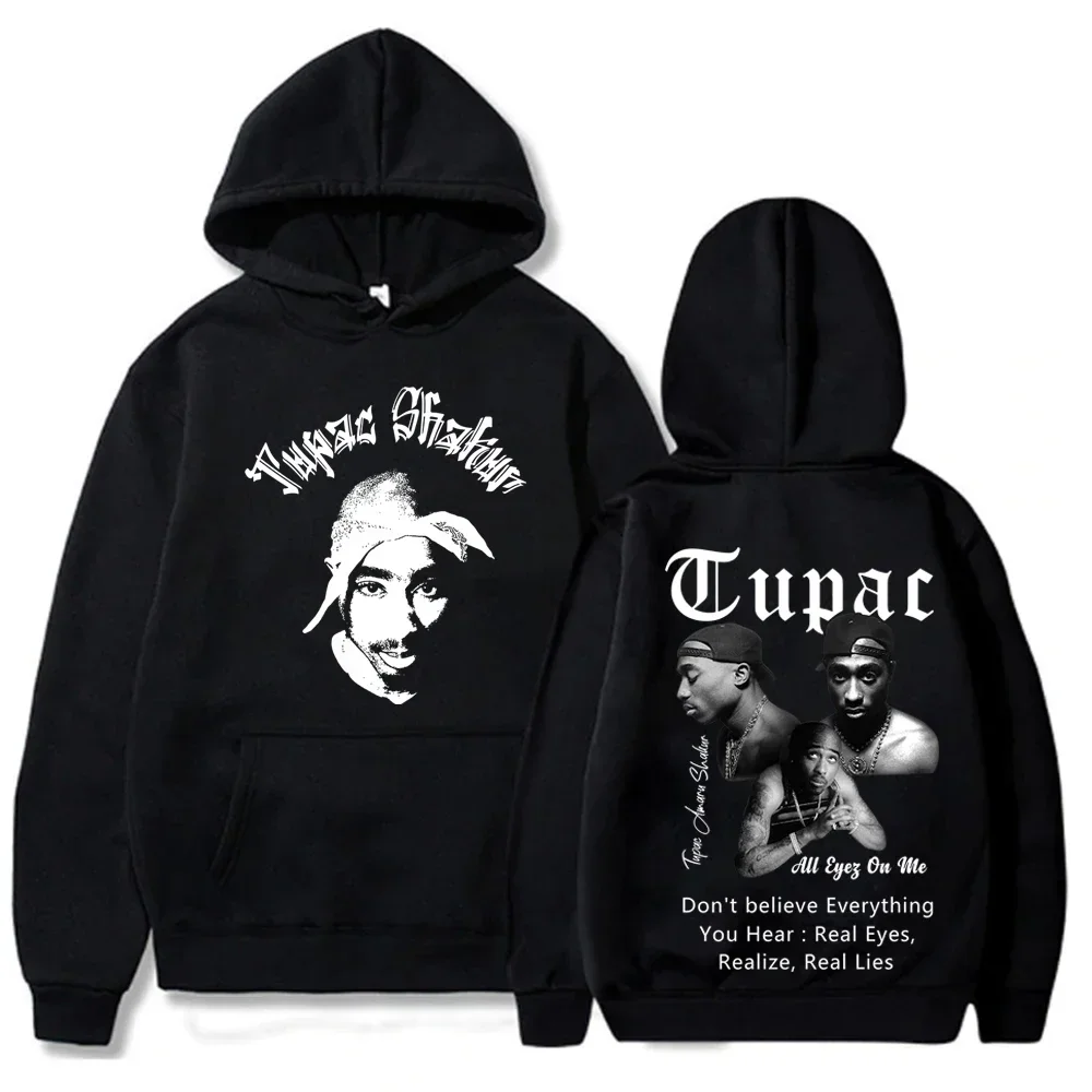 

Rapper Tupac 2pac Boys and Girls Hoodies Hip Hop Streetwear Shakur Hoodie Spring and Autumn Parent Child Clothing Hoodie