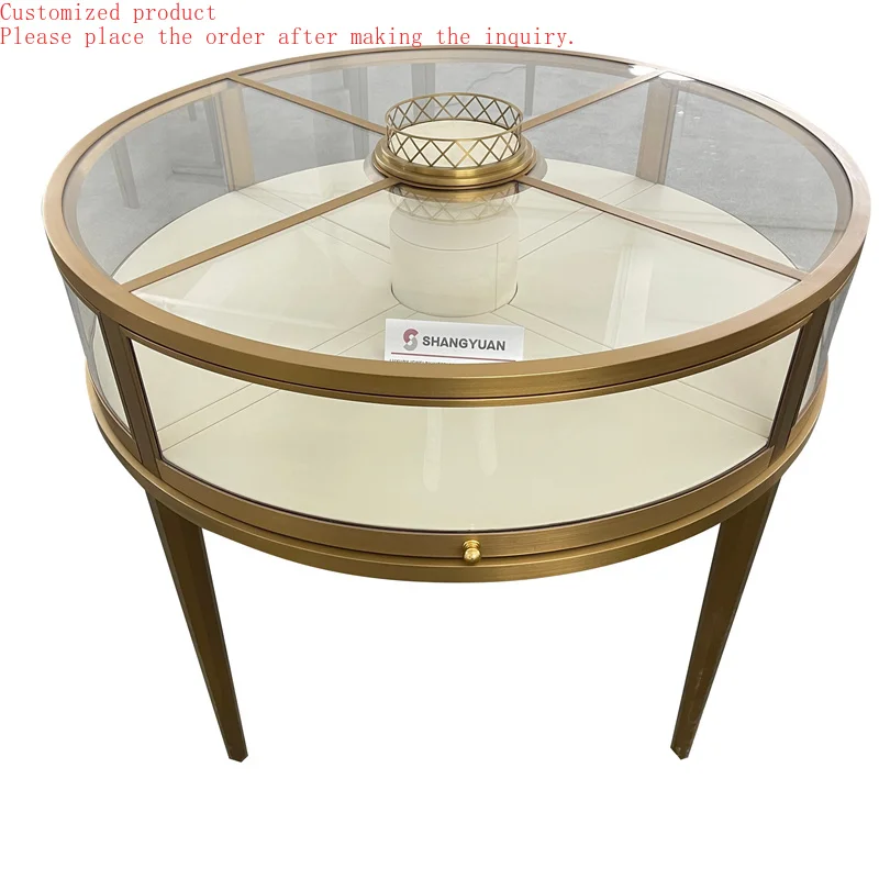 

Custom.Trendy Custom Lockable Jewellery Display Cabinet Gold Lighting Glass Jewelry Showcase Display Cabinet Manufacturer