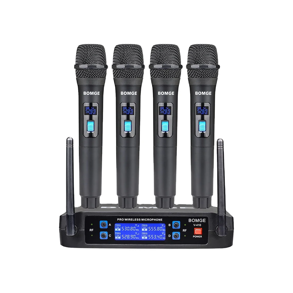 

BMG-V410 4 channel wireless headset karaoke Microphone Professional For home speech KTV