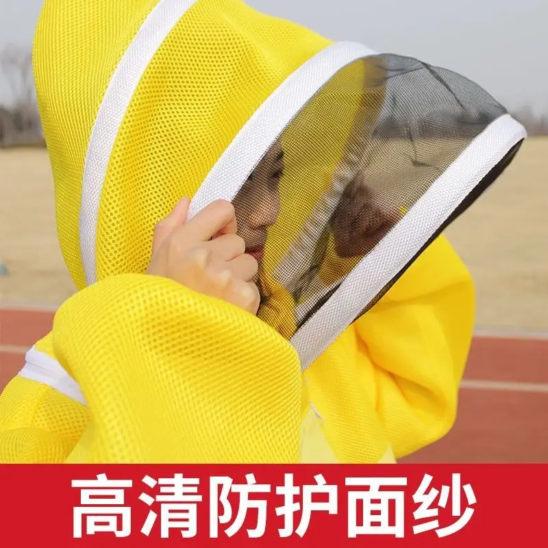 Anti-bee suit, full set of breathable special thickened beekeeping clothing, half body bee protective suit, bee hat, take honey