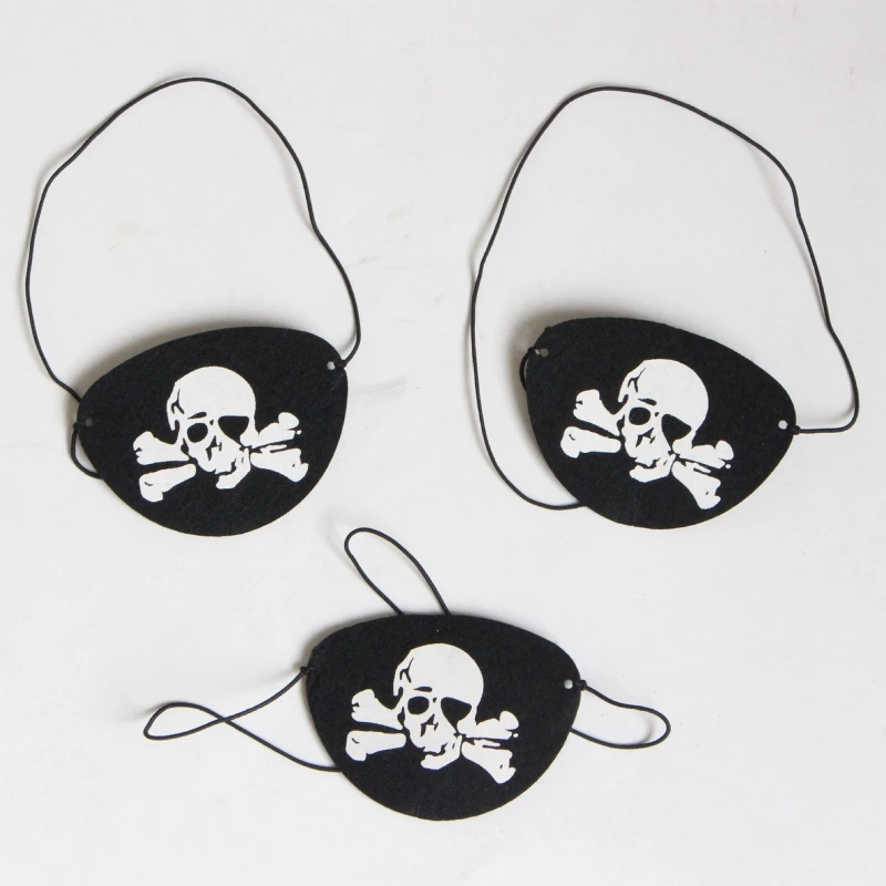 12 Stücke Rolle Spielen Piraten Augenklappe Ein Auge Skelett Augenklappen Für Halloween Weihnachten Piraten Thema Party – Detail 4