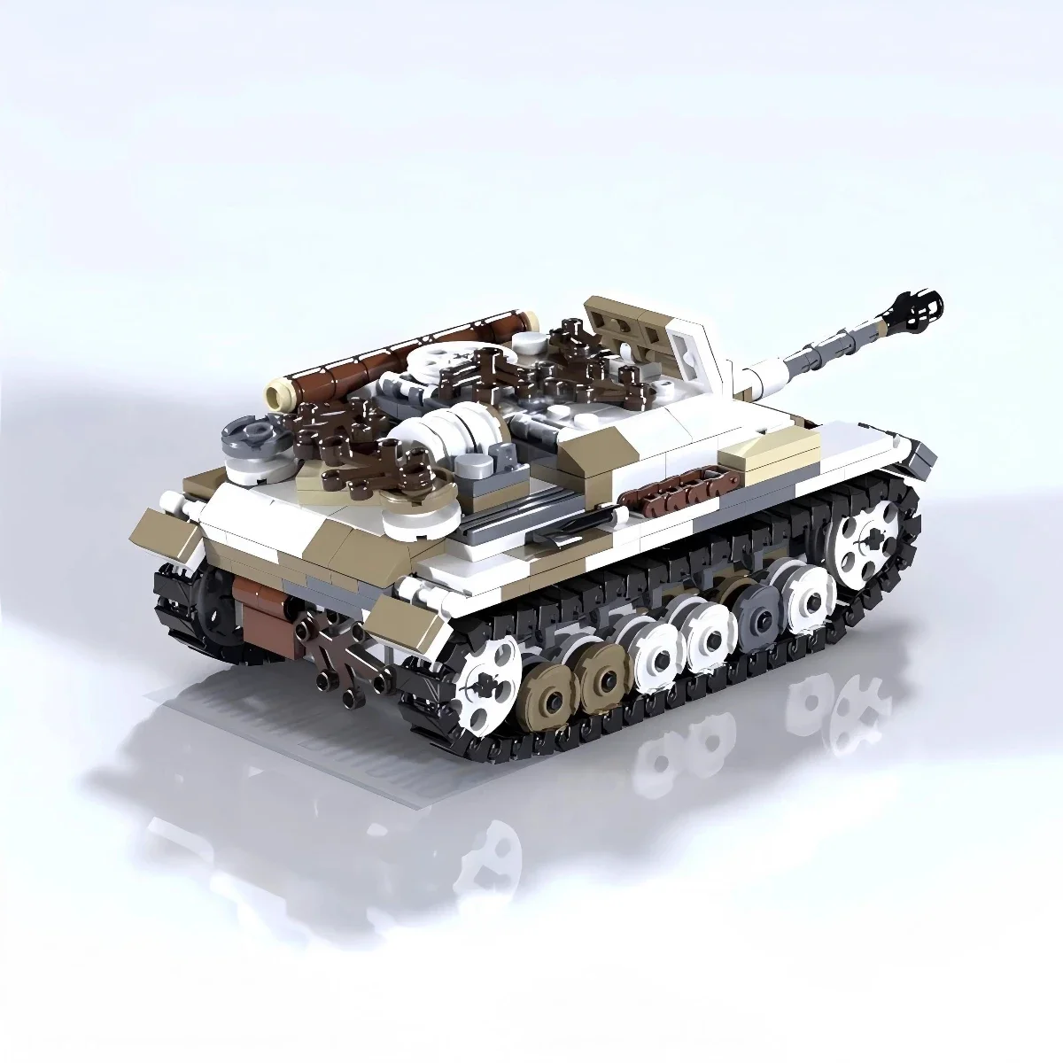 MOC Deutscher Typ 3 Sturmgeschütz G-Tank Baustein-Set Gepanzerte Kampffahrzeuge Modell Kinder-Puzzle-Spielzeug Sammlerstück für Erwachsene Geschenk – Detail 3