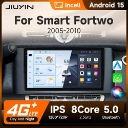 JIUYIN Wireless CarPlay Android Auto Radio for Mercedes Benz Smart Fortwo 451 2005 - 2015 Car Player GPS 2 din autoradio