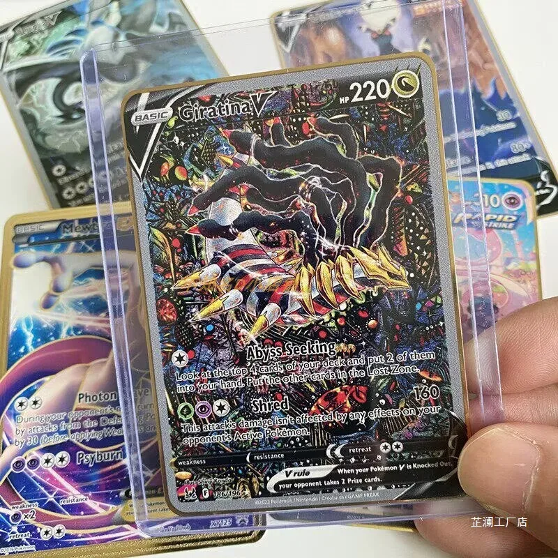 DIY PTCG Collection Cards Charizard Rayquaza Roaring Moon ex Giratina Self Made Single Card Classic Game Anime Card Gift Toy