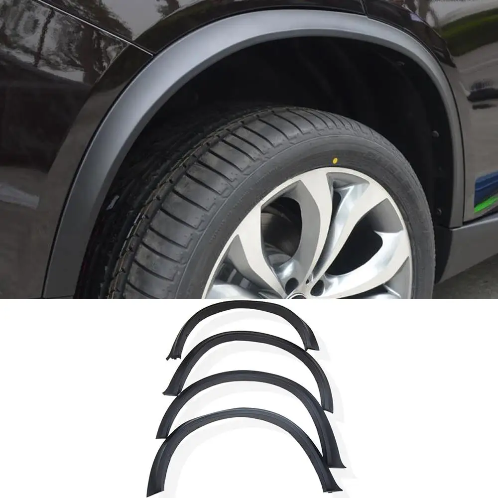 Car Side Wheel Arch Fender Flares For BMW F15 X5 SUV 4 Door 2014 2015 2016 PP Car Side Wheel Arch Fender Flares Mudflap Trims