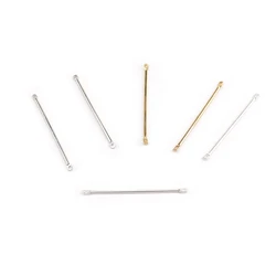 50Pcs/Lot 15-40mm Double Cylinder Bar Earrings DIY Accessories Connecting For Jewelry Making Earring Pins Findings