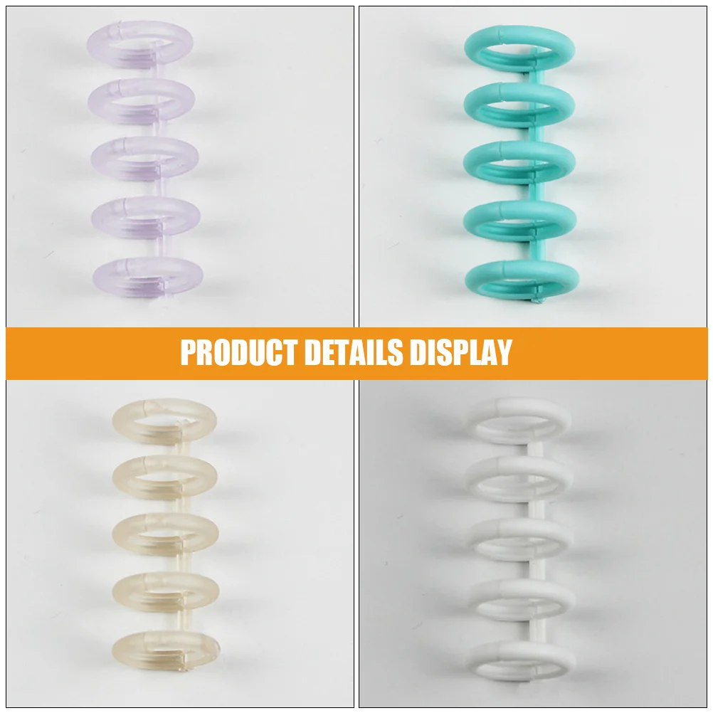 

30Pcs Plastic Binder Rings Smooth Flexible Binder Replacements for Office School Home Use Colored Loose Leaf Binding Rings
