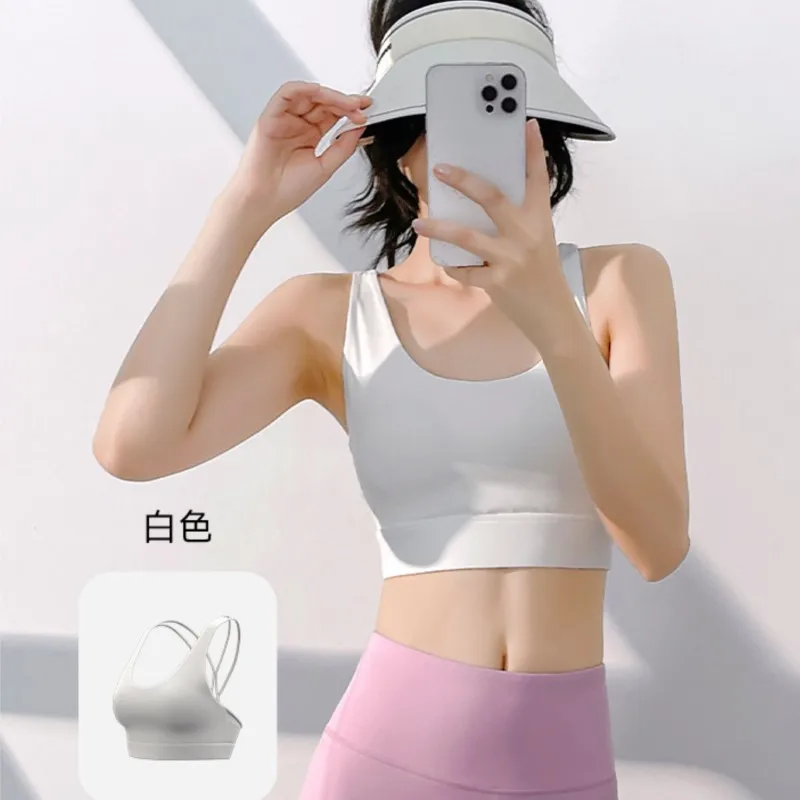 Jogging Leisure Commuting High Elasticity Sports Bra With Chest Pad Yoga Fitness Underwear Tank Top Women Gym Sport Bra Outdoor