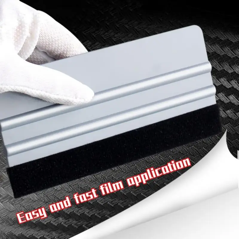 Car Scraper Auto Styling Vinyl Carbon Fiber Window Remover Cleaning Squeegee Wash with Felt Squeegee Tool Film Wrapping