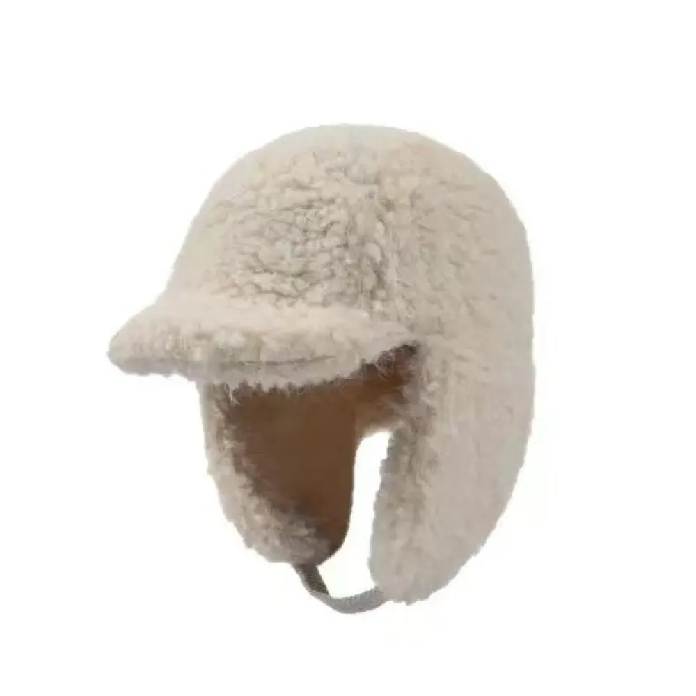 New Bomber Hat Thickened Windproof Pilot Cap Warm Lining Ear Protector Hat for Women