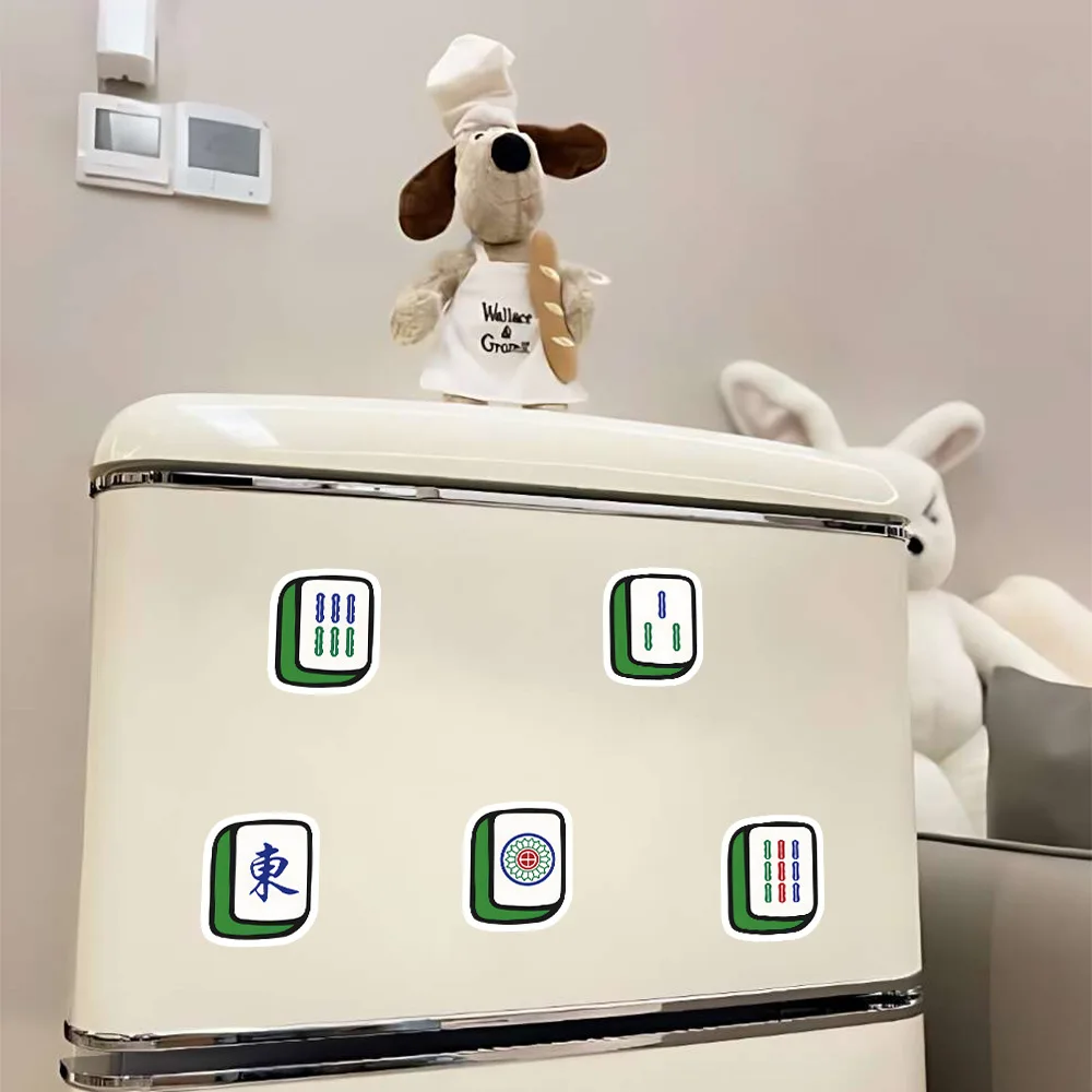 10/30/60 PIÈCES Personnalisé Créatif Dessin Animé Mahjong Doodle Autocollants Décoratifs Jouets pour Scrapbook Planche À Roulettes Réfrigérateur