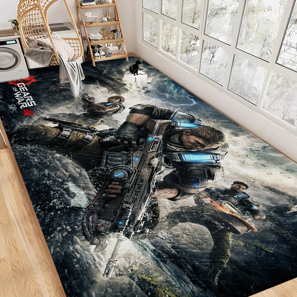 

G-Gears Of W-Wars Bathroom Mat Retro Multiple Choice Living Room Kitchen Rug Non-Slip Bedside Mats