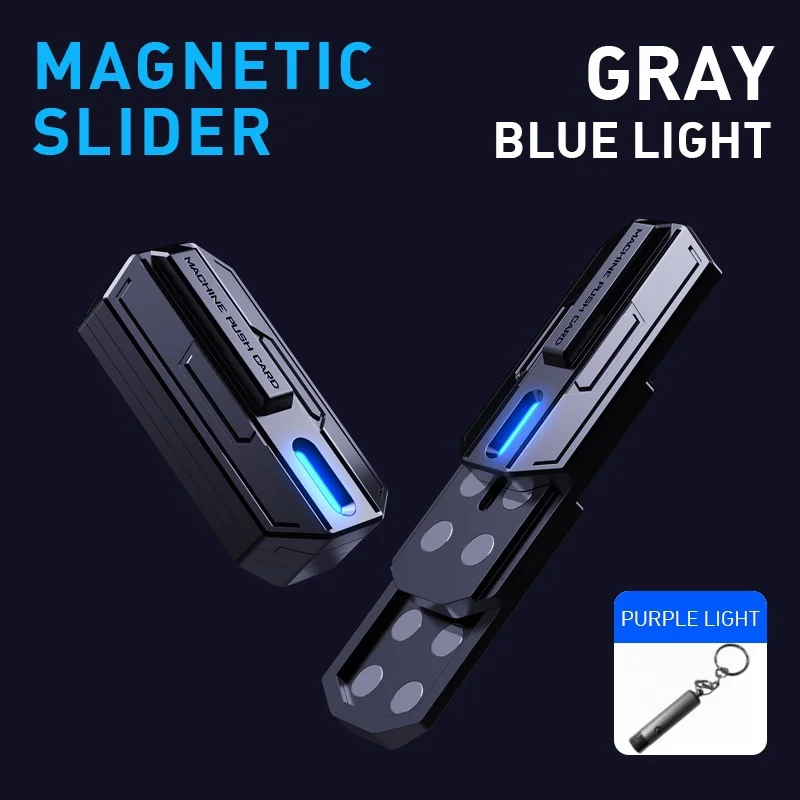 Magnetic Push Slider 3 ขั้นตอน Strong Strength โลหะ EDC Hand Spinner Fidget ของเล่นออทิสติก Sensory ของเล่น ADHD ความวิตกกังวลความเครียดบรรเทา