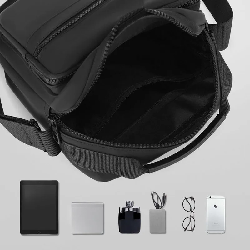 Bolsa de ombro de nylon impermeável masculina, bolsa crossbody, mensageiro de grande capacidade, design de luxo, nova, 2022