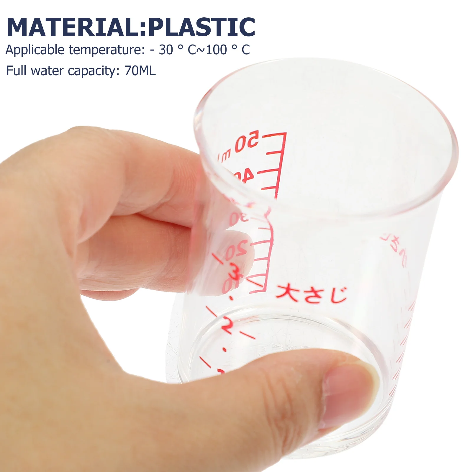 

2 Pcs Cup Plastic Scale Design Suitable Milk Kitchen Measuring Cup Water Coffee Kitchen Household Glass