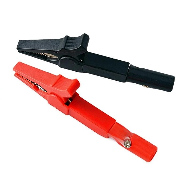 4Pcs/set Insulated Alligator Clips With Banana Plug For Electrical Testing Circuit Repair And DIY Projects