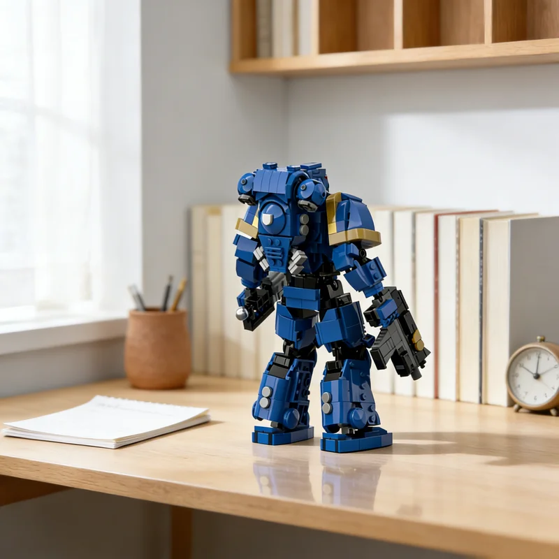 

867 деталей MOC: Модель космического корабля Ultramarines Intercessor. Конструктор. Креативный подарок. Набор для сборки и декора. Премиум-класс для взрослых и детей.