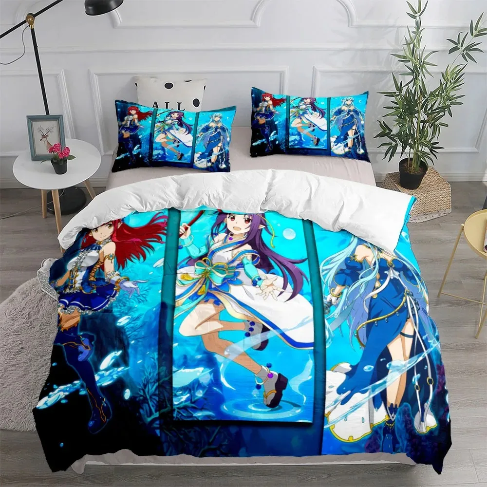 Sword Art Duvet Cover Set UK Single Double King US Twin Full Queen Size Anime Bed Linen Set